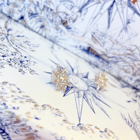 DIOR “Star Light, Star Bright” Gold Plated Pierced Earrings by Christian Dior - Picture 14 of 16